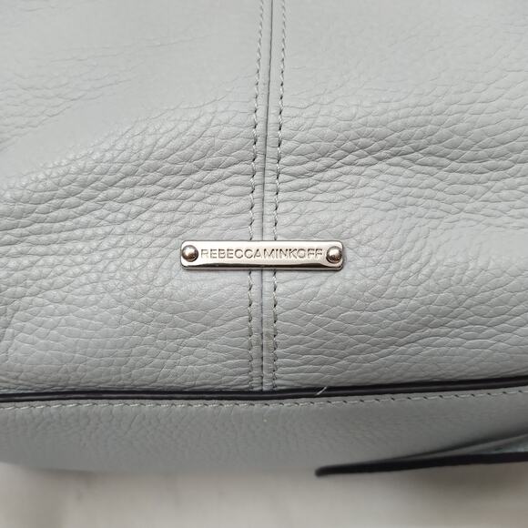 Rebecca Minkoff Sky Blue Pebbled Leather Zipper Drawstring Top Handle Backpack main image 11